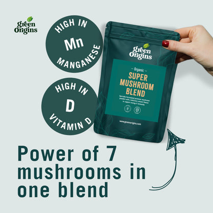 Green Origins Organic Super Mushroom Blend Powder 100g