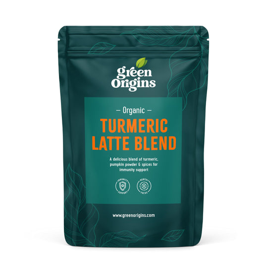 Green Origins Organic Turmeric Latte Blend with Ginger & Cinnamon for Immunity & Mental Focus