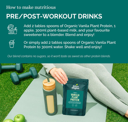 Green Origins Organic Vanilla Plant Protein Powder with Ginger