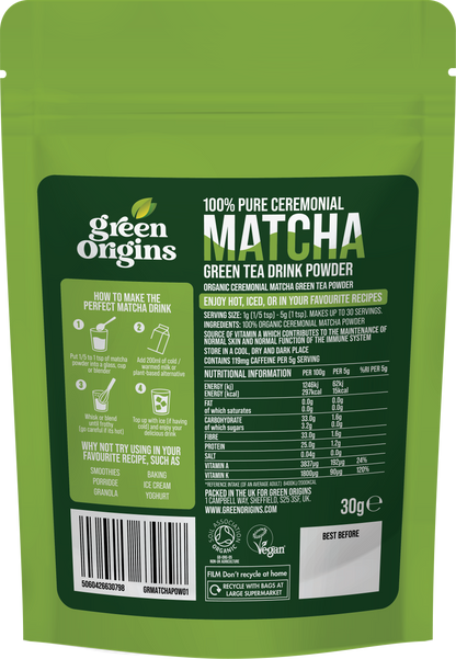 Green Origins Organic Ceremonial Matcha Green Tea Powder