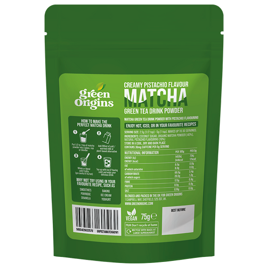 Green Origins Creamy Pistachio Matcha Green Tea Drink Powder