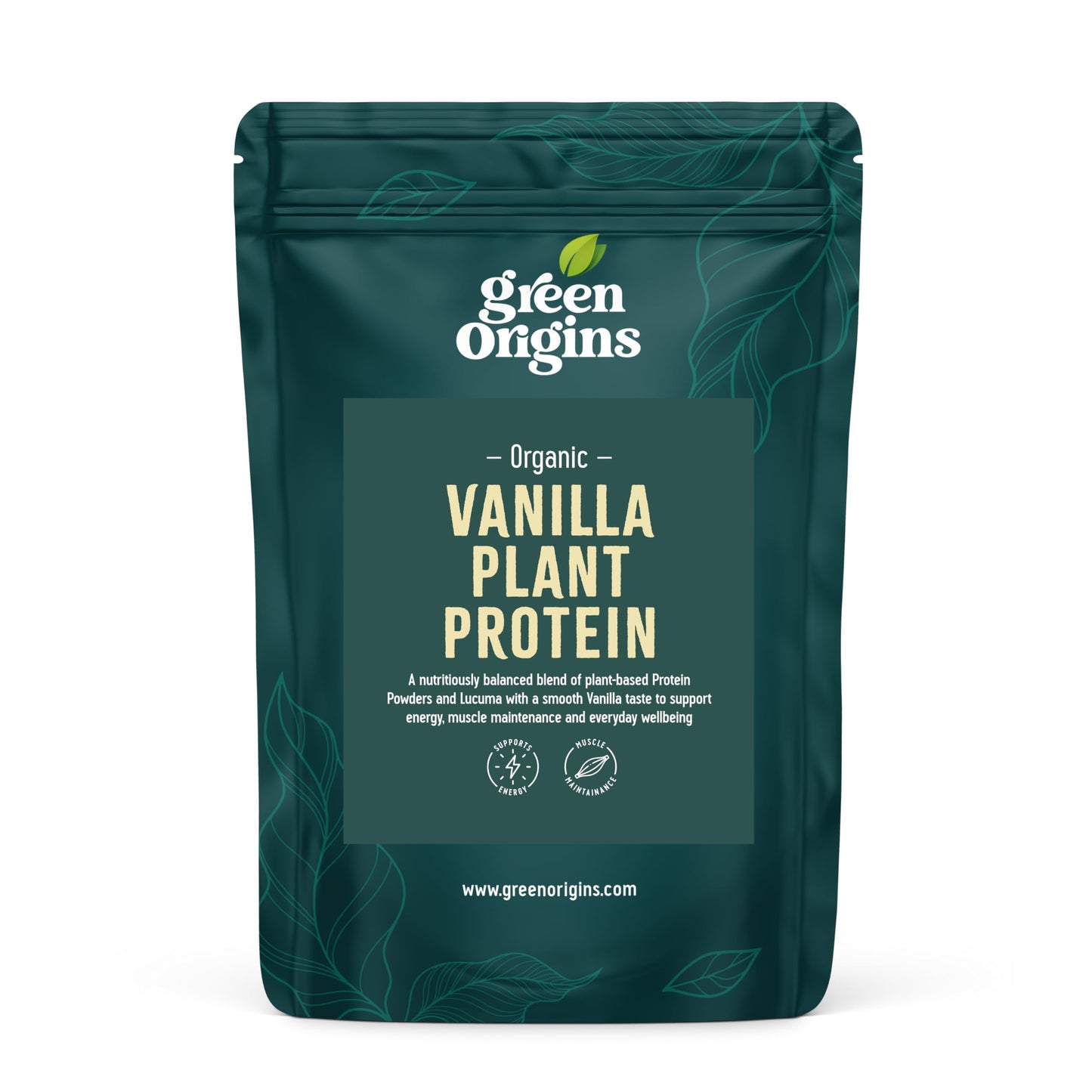 Green Origins Organic Vanilla Plant Protein Powder with Ginger