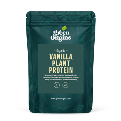 Green Origins Organic Vanilla Plant Protein Powder with Ginger