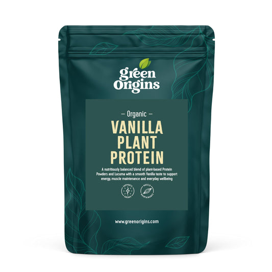 Green Origins Organic Vanilla Plant Protein Powder with Ginger